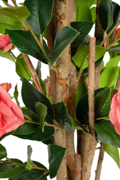 Copac artificial Camelia Japonica H120 cm cu 261 frunze si 36 flori roz
