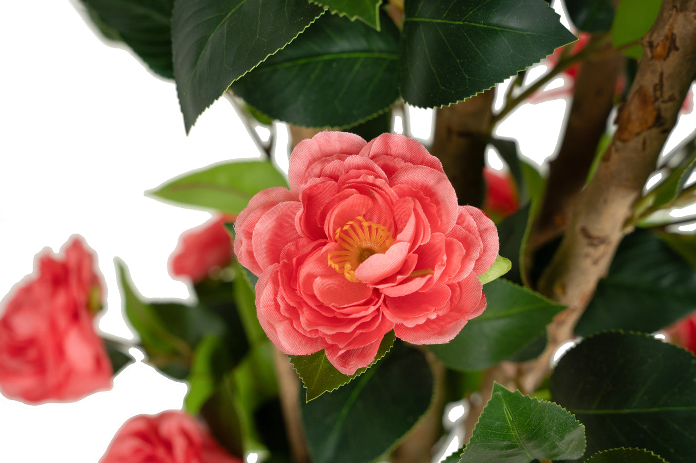 Copac artificial Camelia Japonica H120 cm cu 261 frunze si 36 flori roz