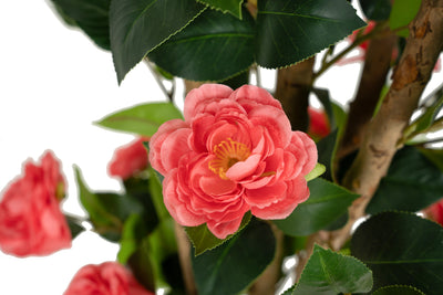 Copac artificial Camelia Japonica H120 cm cu 261 frunze si 36 flori roz