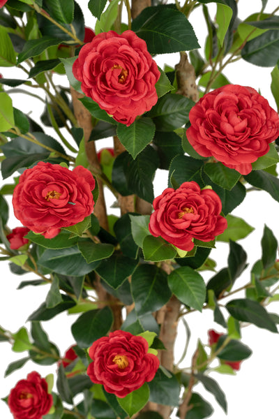 Copac artificial Camelia Japonica H150 cm cu 406 frunze si 56 flori rosii