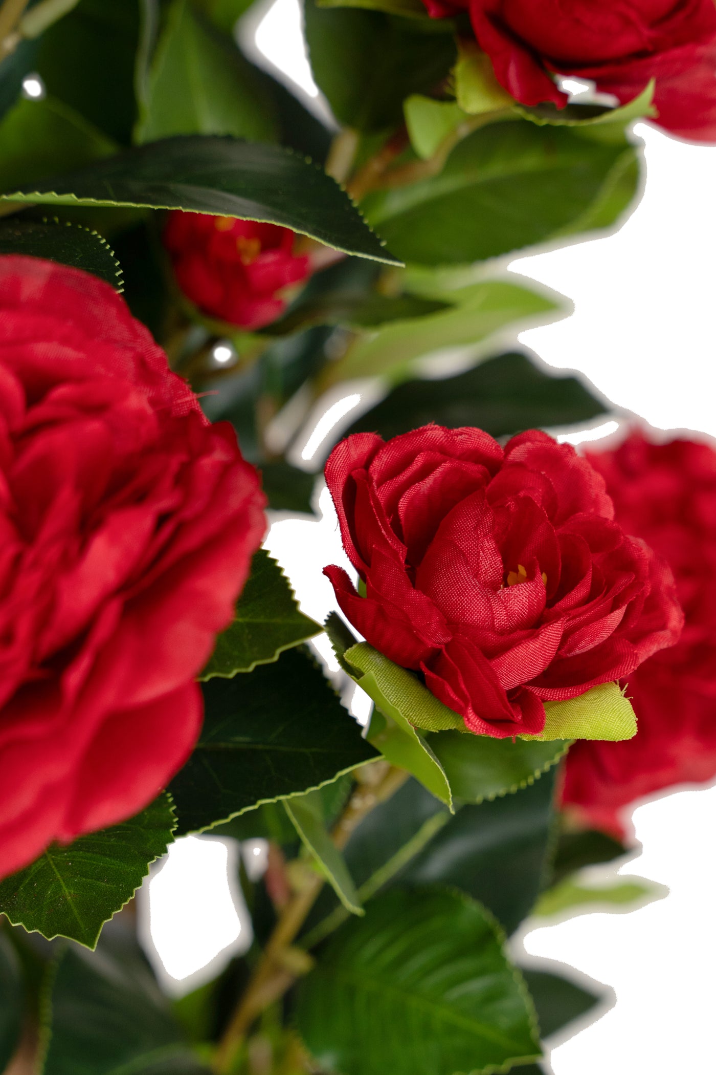 Copac artificial Camelia Japonica H150 cm cu 450 frunze si 45 flori rosii