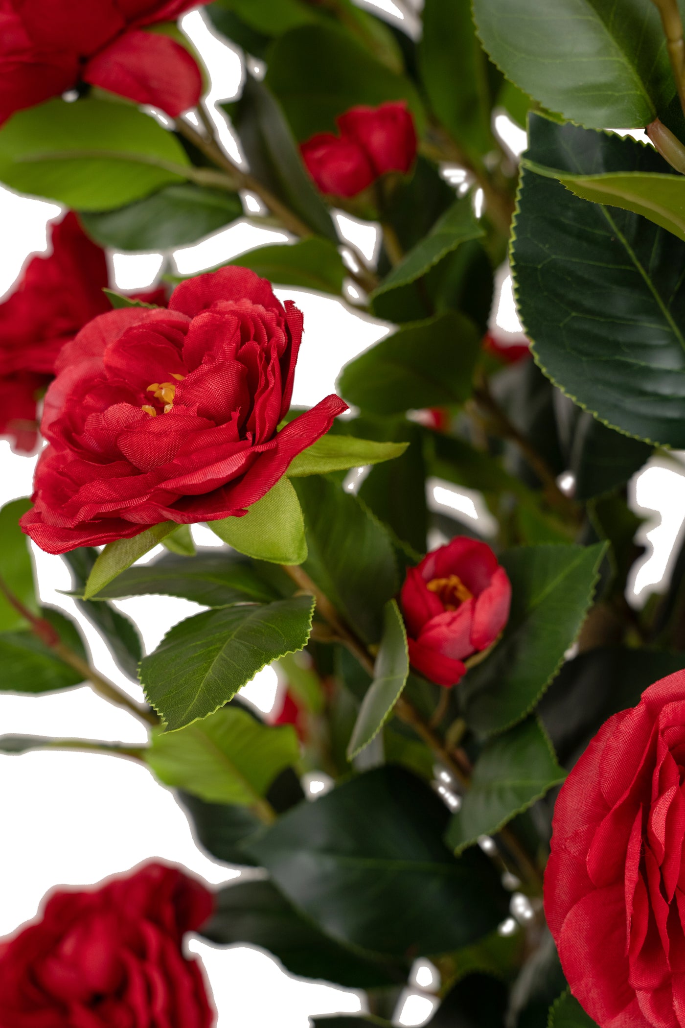 Copac artificial Camelia Japonica H150 cm cu 450 frunze si 45 flori rosii