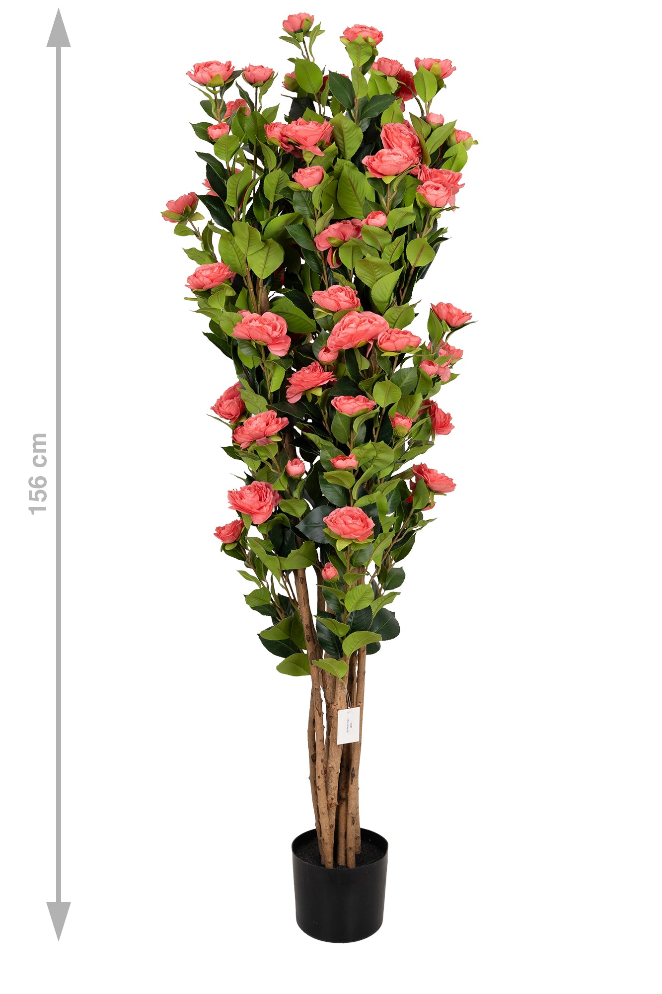 Copac artificial Camelia Japonica H150 cm cu 450 frunze si 45 flori roz
