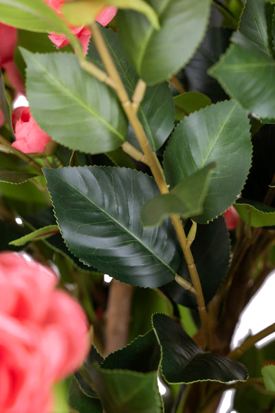 Copac artificial Camelia Japonica H150 cm cu 450 frunze si 45 flori roz