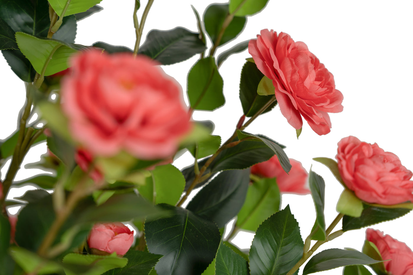 Copac artificial Camelia Japonica H180 cm cu 522 frunze si 72 flori roz