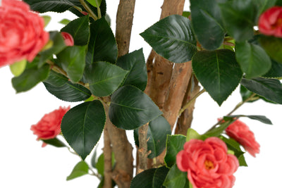 Copac artificial Camelia Japonica H180 cm cu 522 frunze si 72 flori roz