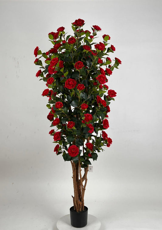 Copac artificial Camelia Japonica H180 cm cu 870 frunze si 120 flori rosii