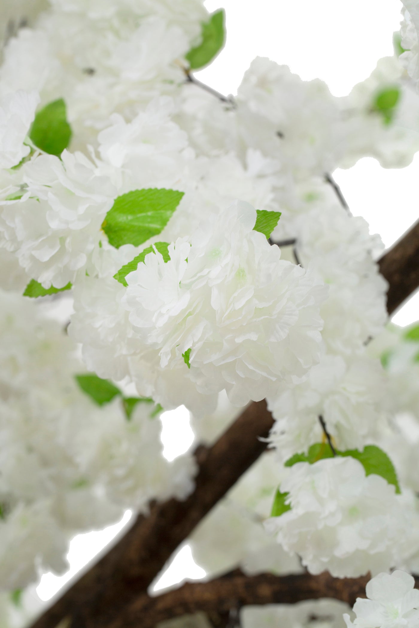Copac artificial H320cm Cires cu flori albe, coroana L320cm