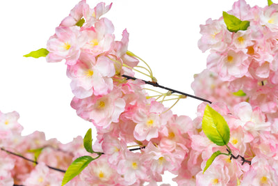 Copac artificial Cires D320xH320cm cu flori roz deschis si inchis