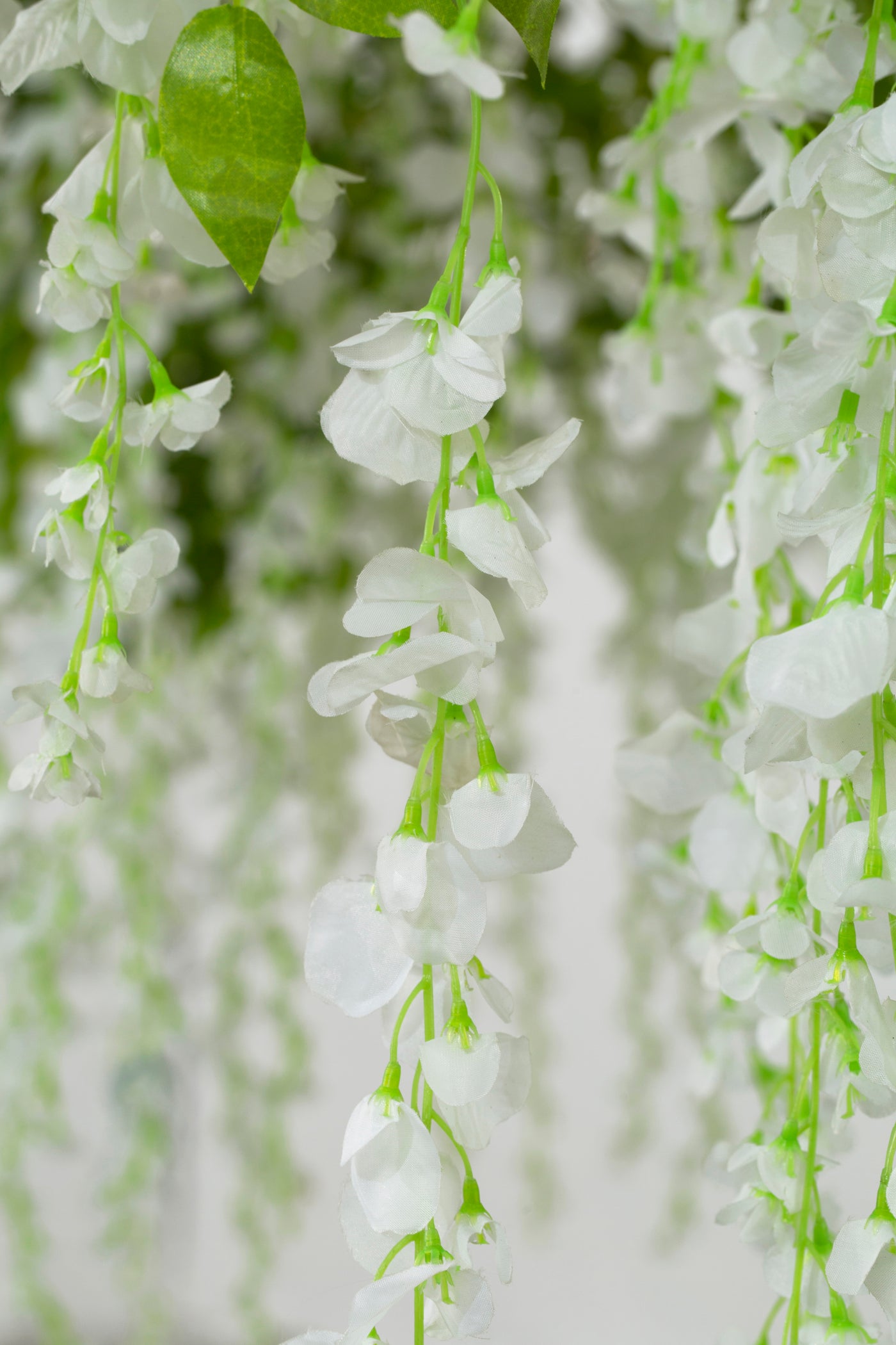 Copac artificial H400cm Wiesteria cu flori albe, coroana D280-300cm