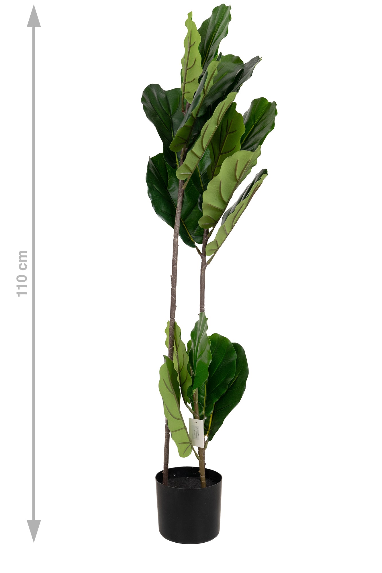 Copac artificial Ficus lyrata 110 cm cu 3 tulpini si 18 frunze