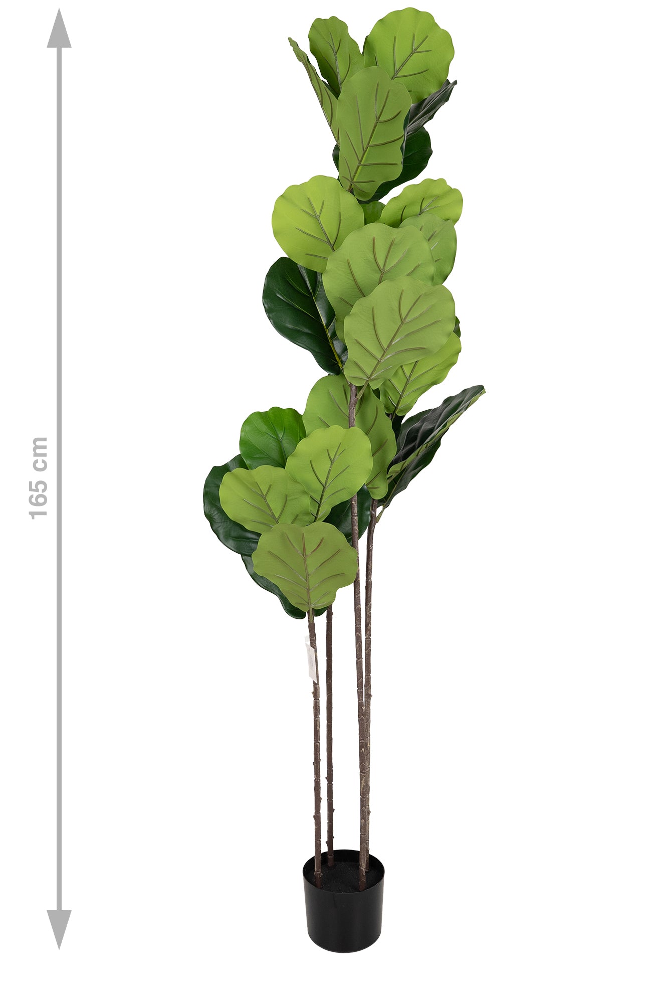 Copac artificial Ficus lyrata 150 cm cu 4 tulpini si 28 frunze
