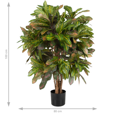 Copac artificial H100cm Croton petra cu 132 frunze