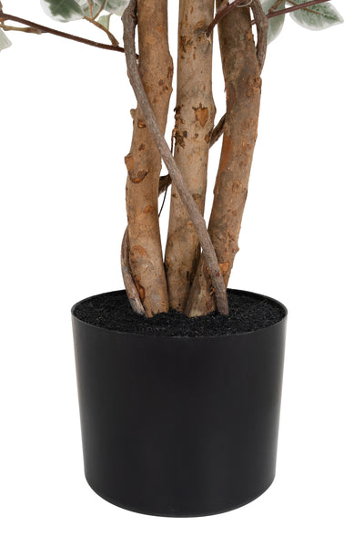 Copac artificial H120cm Ficus cu 2160 frunze mini verzi cu alb