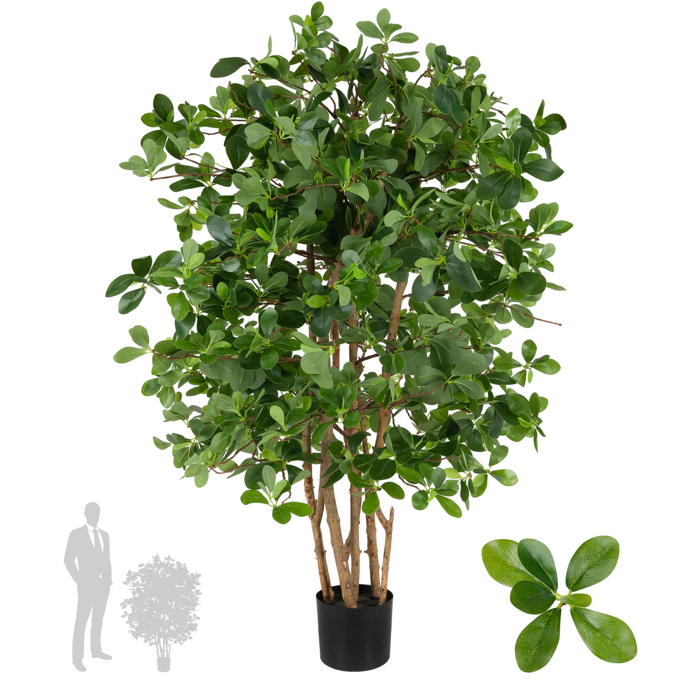 Copac artificial H120cm Ficus orient cu 2100 frunze