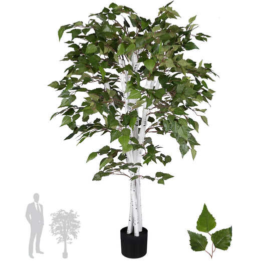 Copac artificial H120cm Mesteacan alb cu 1020 frunze