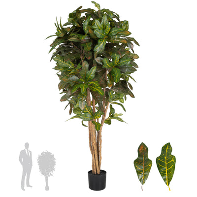 Copac artificial H150cm Croton petra cu 330 frunze