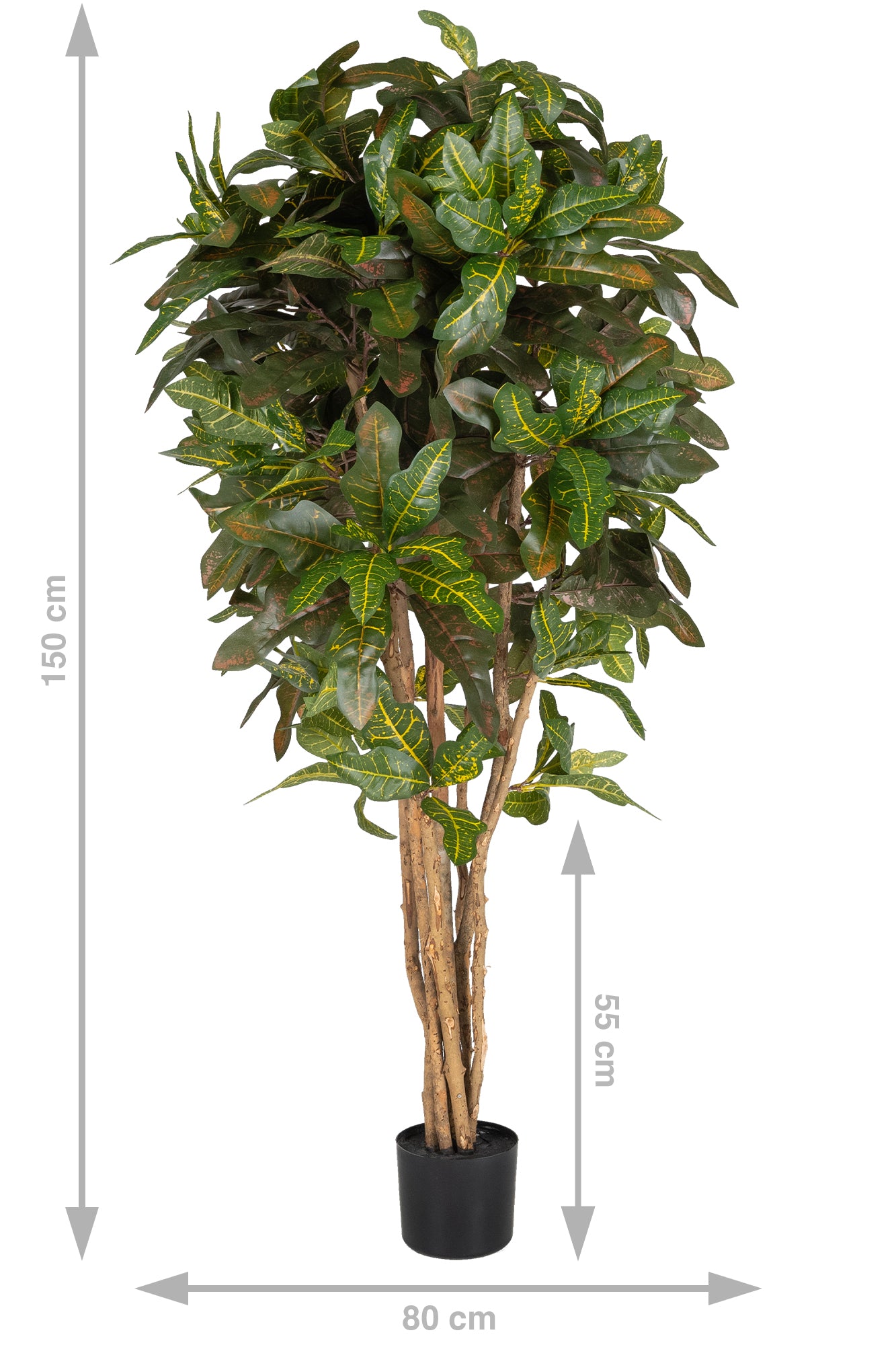 Copac artificial H150cm Croton petra cu 330 frunze