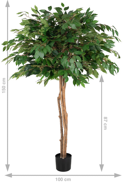 Copac artificial H150cm Ficus cu 1512 frunze. coroana D100cm