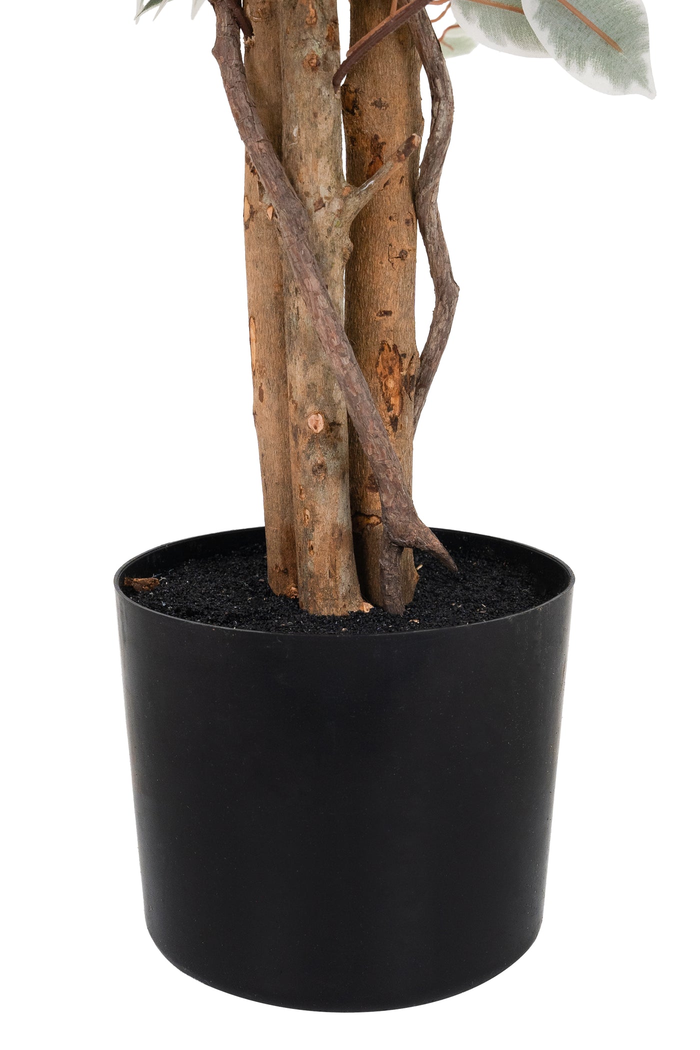 Copac artificial H150cm Ficus cu 2880 frunze mini verzi cu alb