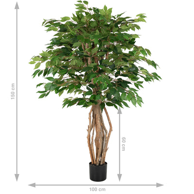 Copac artificial H150cm Ficus linea cu 1152 frunze