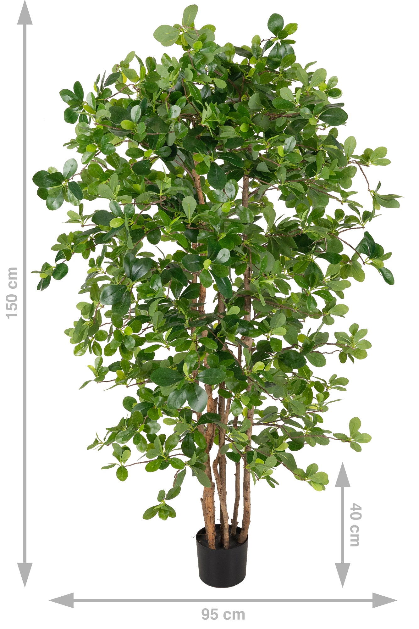 Copac artificial H150cm Ficus orient cu 2520 frunze