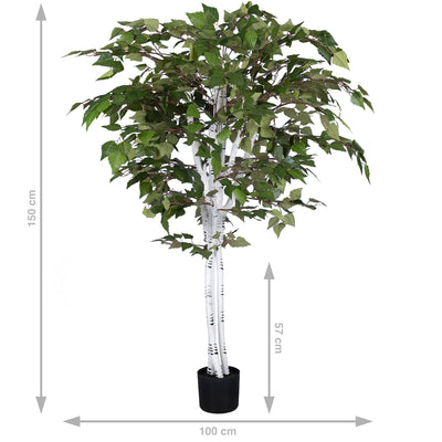 Copac artificial H150cm Mesteacan alb cu 1200 frunze