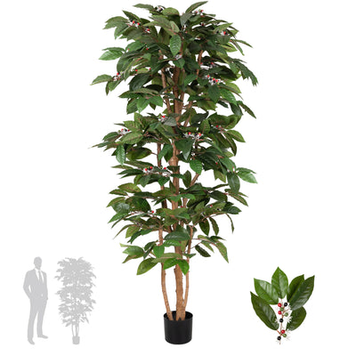 Copac artificial H180cm Coffea arabica cu 621 frunze