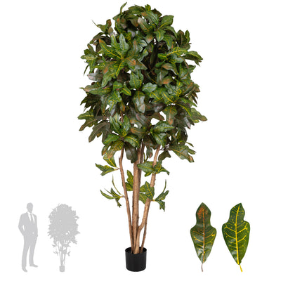 Copac artificial H180cm Croton petra cu 594 frunze