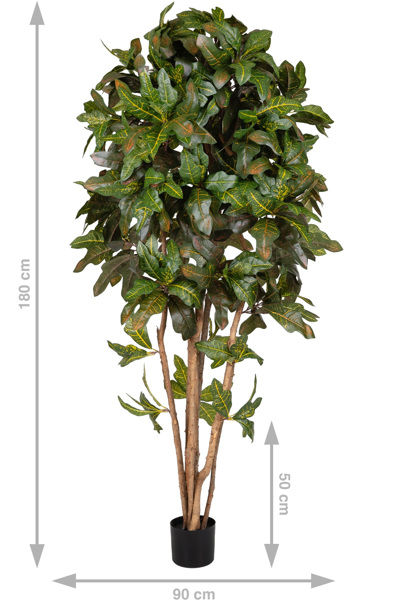 Copac artificial H180cm Croton petra cu 594 frunze