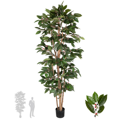 Copac artificial H200cm Coffea arabica cu 851 frunze