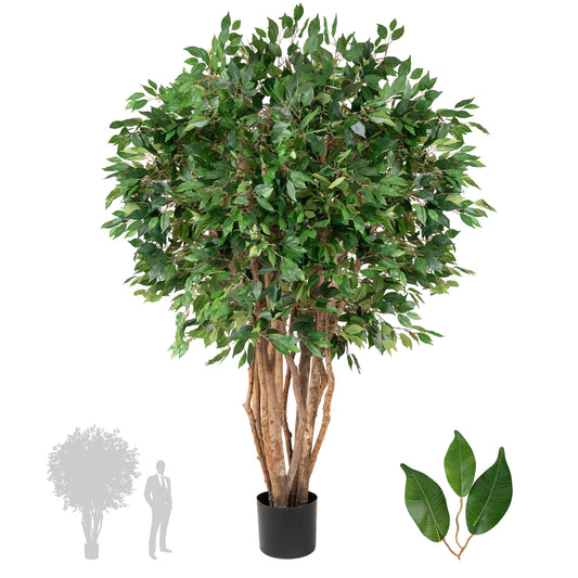 Copac artificial H210cm Ficus cu trunchiuri multiple. coroana D120cm