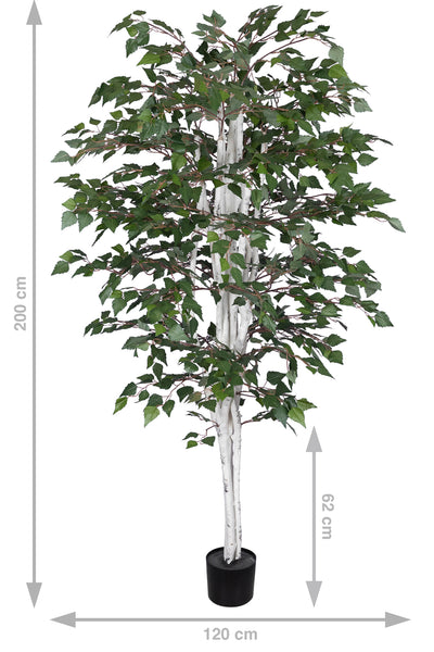 Copac artificial H210cm Mesteacan alb cu 1690 frunze