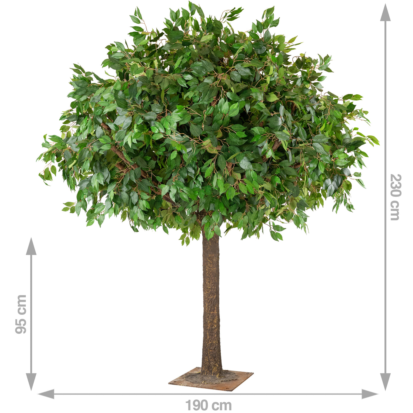 Copac artificial H230cm Ficus. coroana D190cm