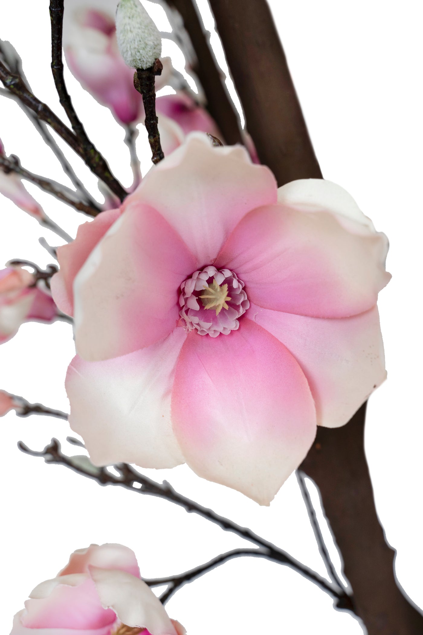 Copac artificial H250cm Magnolie cu flori roz deschis. coroana D160cm