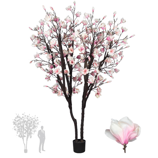 Copac artificial H270cm Magnolie cu flori albe. coroana D170cm