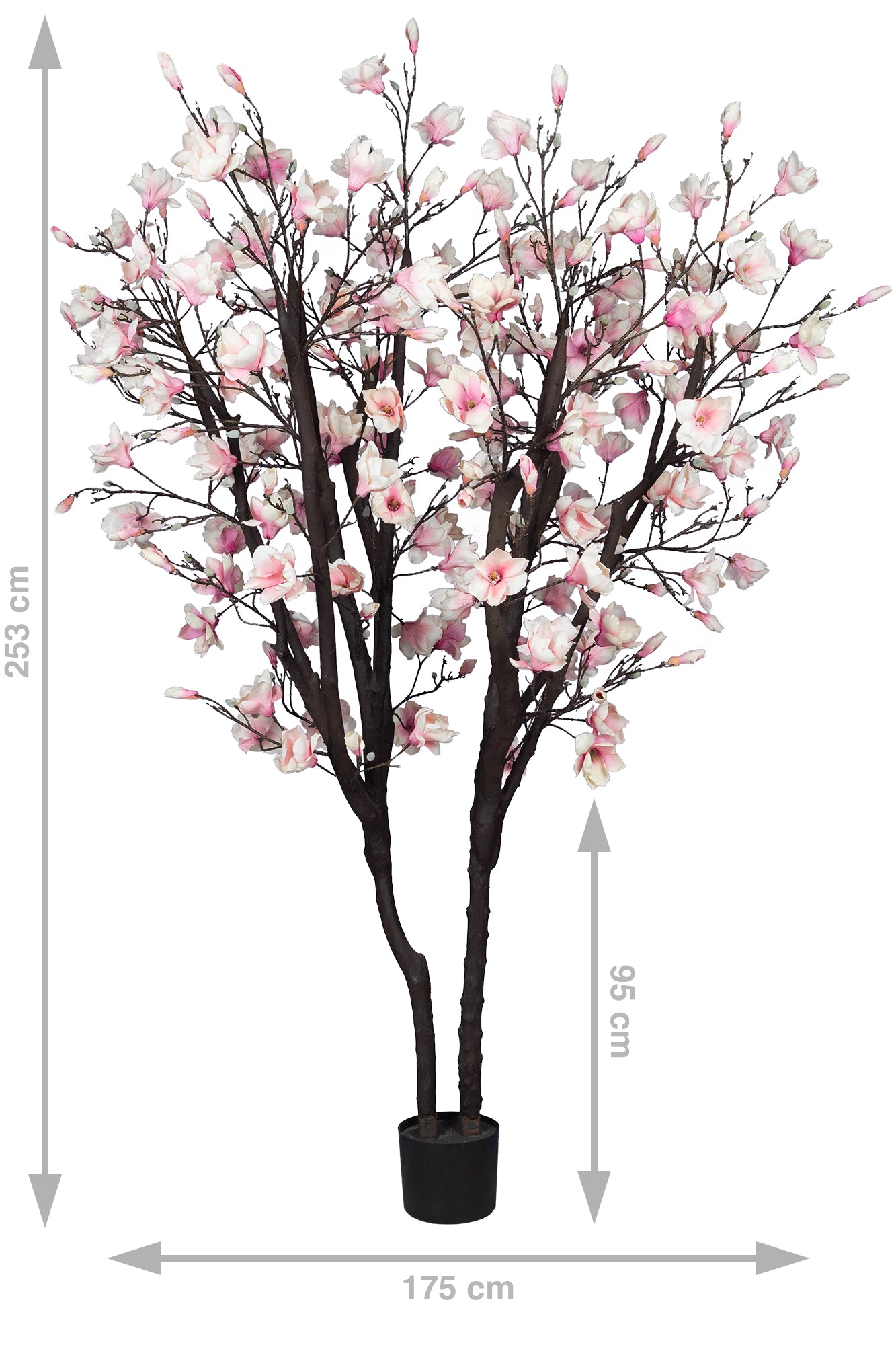 Copac artificial H270cm Magnolie cu flori albe. coroana D170cm