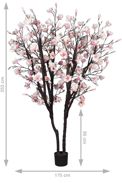 Copac artificial H270cm Magnolie cu flori albe. coroana D170cm