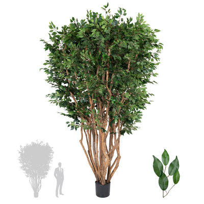 Copac artificial H280cm Ficus cu trunchiuri multiple. coroana D160cm