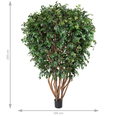 Copac artificial H300cm Ficus cu trunchiuri multiple. coroana D180cm