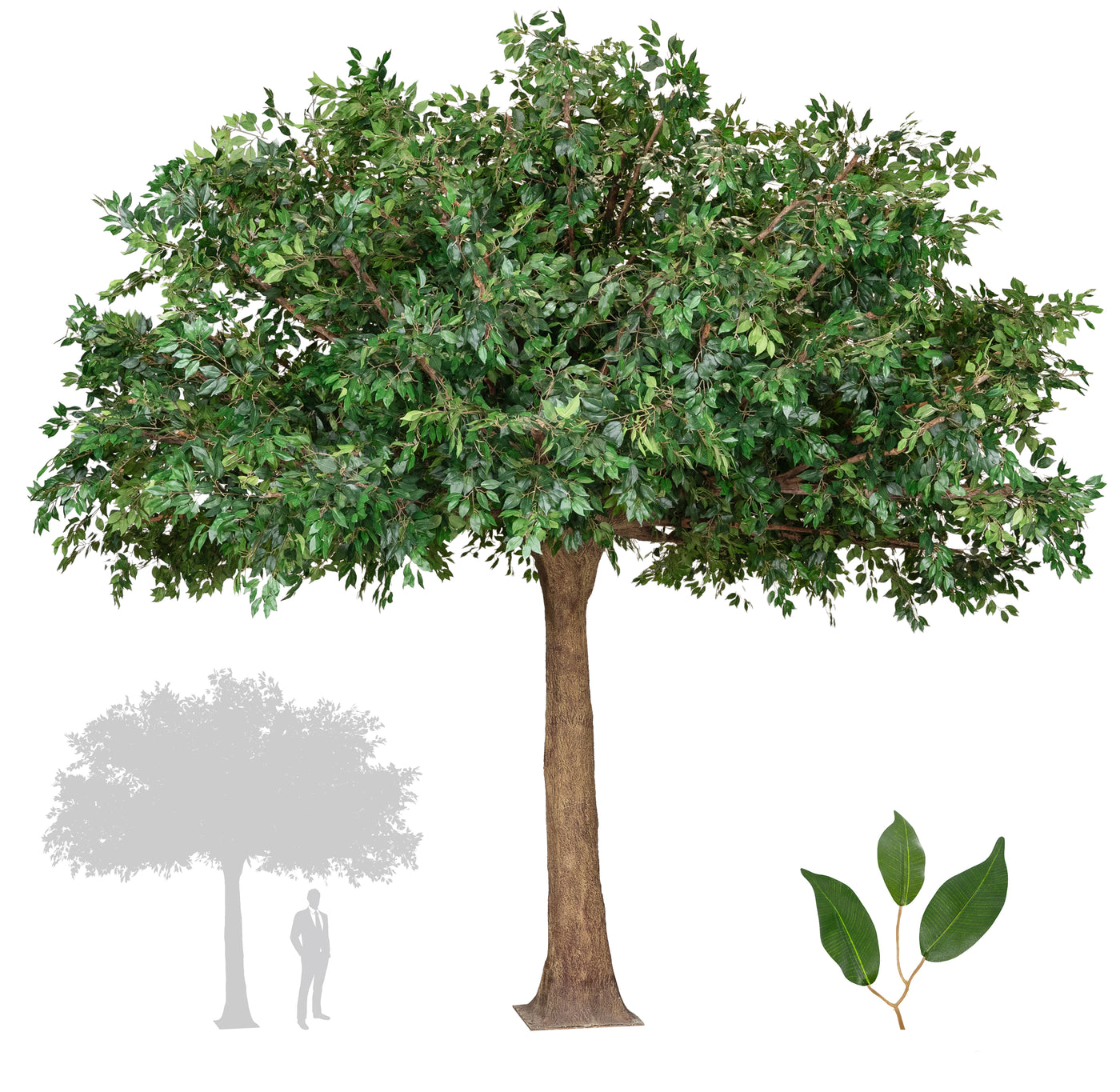 Copac artificial H360cm Ficus gigant. coroana D360cm