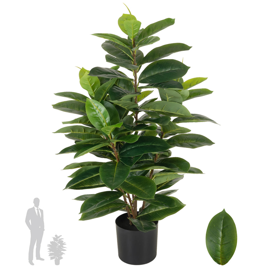 Copac artificial H65cm Ficus cyathistipula cu 63 frunze