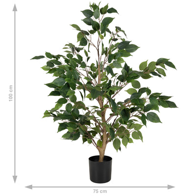 Copac artificial H90 Ficus benjamina cu 504 frunze