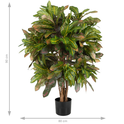 Copac artificial H90cm Croton petra cu 287 frunze