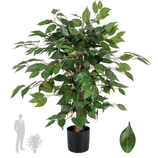 Copac artificial H90cm Ficus benjamina cu 462 frunze