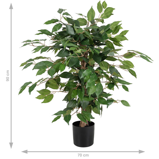 Copac artificial H90cm Ficus benjamina cu 462 frunze