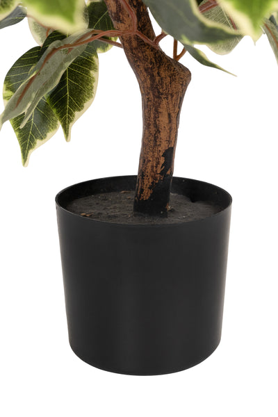 Copac artificial H90cm Ficus benjamina varigat cu 336 frunze verzi