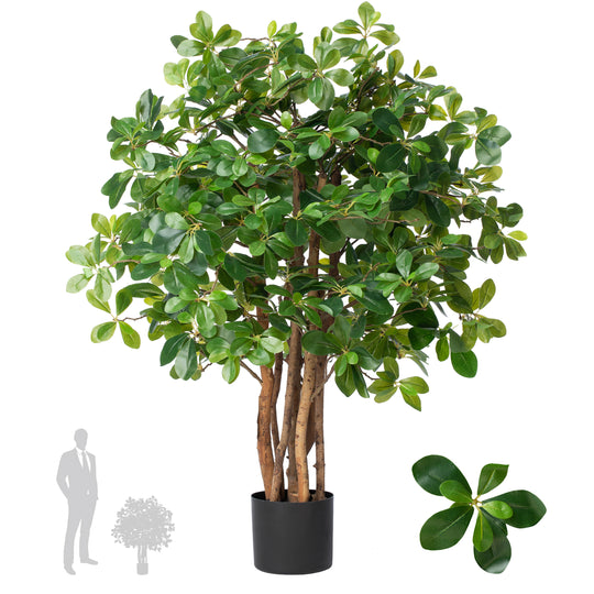 Copac artificial H90cm Ficus orient cu 1260 frunze