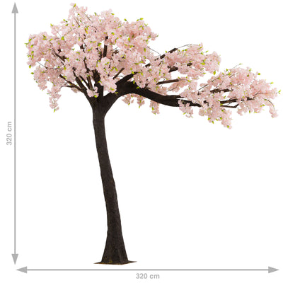 Cires artificial cu flori roz W320xH320 cm