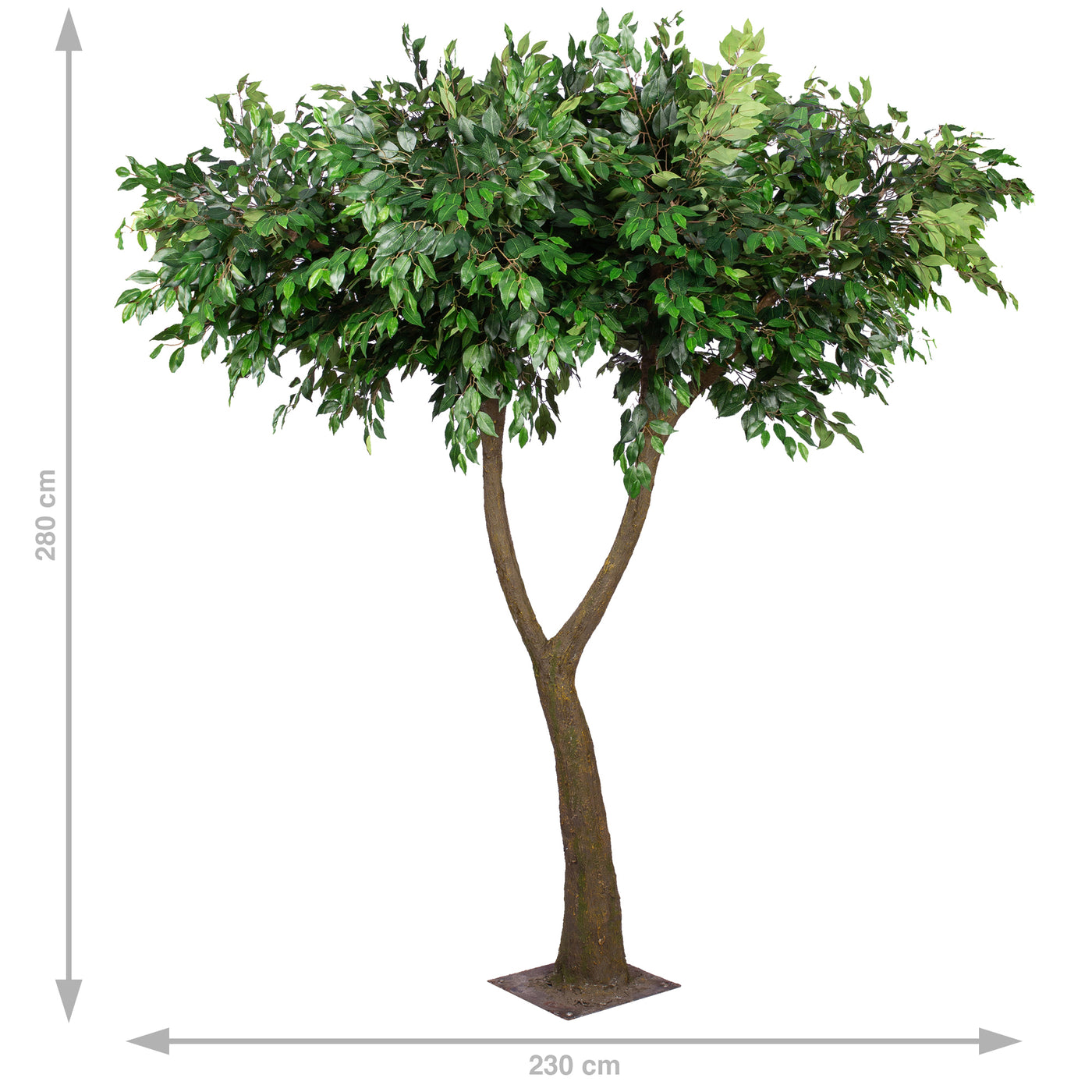 Ficus artificial gigant cu 2 ramificatii D230xH280 cm